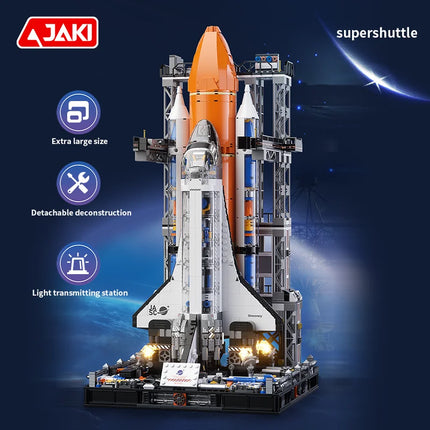 JK-8513 Space Space series collectible super plane space rocket children's puzzle model assembly kit boys building blocks toys