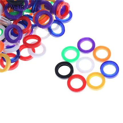 1/10pcs Mixed Color Hollow Multi Color Rubber Soft Key Locks Keys Cap Key Covers Topper Key Ring