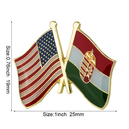 Hungary Flag Badge Brooch Natinal Lapel Pins Flag Lapel Pins Country Flag Badge