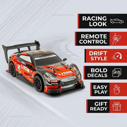 4WD Remote Control Drift Racing Car 1:24 Scale 20KM/H High Speed 2.4G Dual Mode RC Vehicle Durable Body Hobby Toys Gift For Boys