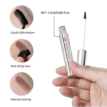 Lip Liner With Peel Off Lip Stain Tattoo Long Lasting Waterproof Transfer Proof Smudge Proof Matte Finish Lip Cosmetic Pencil