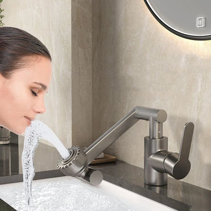 Basin Faucet Hot and Cold Wash Basin Household Bathroom Multi-function Booster Universal Rotating Faucet Kitchen Universal