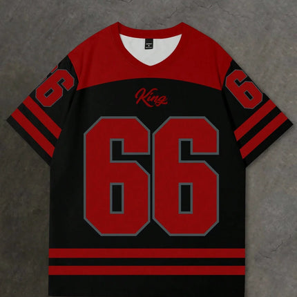 2025 V-neck jersey T-shirt short sleeved retro sports style men's sports V-neck T-shirt quick drying comfortable breathable