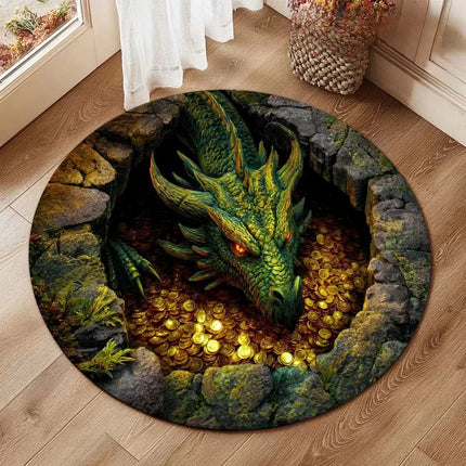3D Vision Three-dimensional Round Home Floor Mat Trap Rug Washable Bedroom Decor Soft Carpet Anti-slip Carpets for Living Room