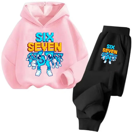 Six Seven Print Kids Hoodies Sets Italian Brainrot Steal A BrainRot Trucksuit Children's 67 Korean Sweatshirt Girls Boys Clothes