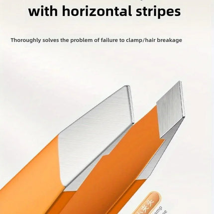 High-Precision Tweezers Stainless Steel Material with Excellent Rubber and Plastic Surface Feel Seamless Slant Tip