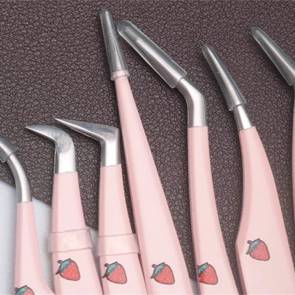 Eyelashes Tweezers Stainless Steel For Lashes Extension Supplies Makeup Tools Nail Art Accessories Rhinestone Picker Tools