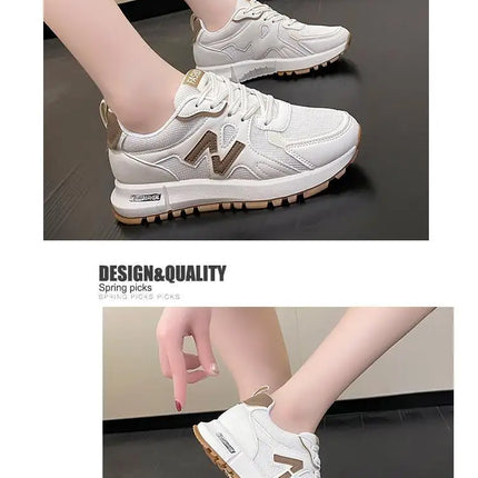 Sports Shoes for Women 2024 Spring New Super Hot Versatile Anti slip Casual Women's Shoes Soft Sole Running Little White Shoes