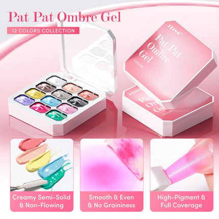 JTING 12colors Pat Pat Ombre Gel Nail Polish Collection 5 Effects Gel Polish