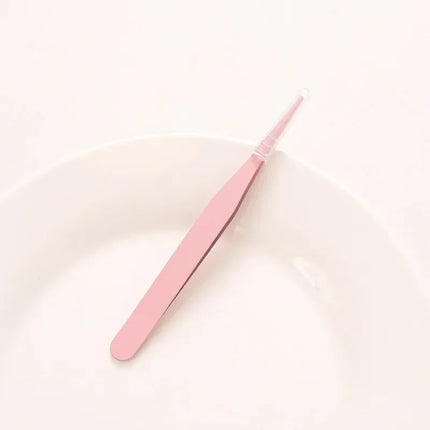 Macaroon Nail Art Decor Eyelashes Tweezers Tweezer Scrapbook Sticker Tapes Picking Stainless Clips DIY False Eyelashes Tools