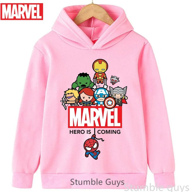 Avengers Kids Hoodie Spiderman Autumn 3-13Y Boys Clothes Girls Marvel Comfortable Sports Wear