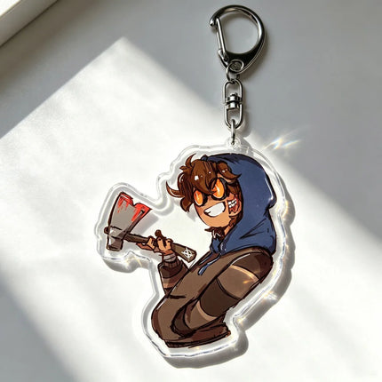 Cartoon Chibi Ticci Toby Keychain Accessories Bag Game Keyrings Jewelry Manga Fans Gifts