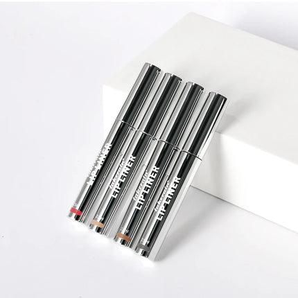 4colors Highly Pigmented Lip Liner Tattoo Matte Peel Off Enhance Lip Liner Lasting Lip Stain Waterproof Transfer-proof Lipstick