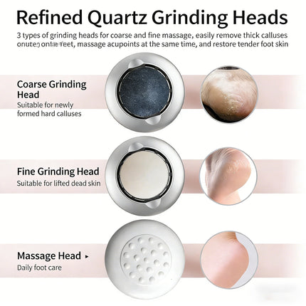 Automatic Dust-Suction Foot Grinder - Rechargeable Home Pedicure Device for Callus & Dead Skin Removal