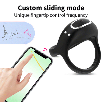 Vibrating Cock Ring for Men Silicone Penis Rings Intense Vibration Mens Vibrator Longer Harder Stronger Erection Adult Sex Toys