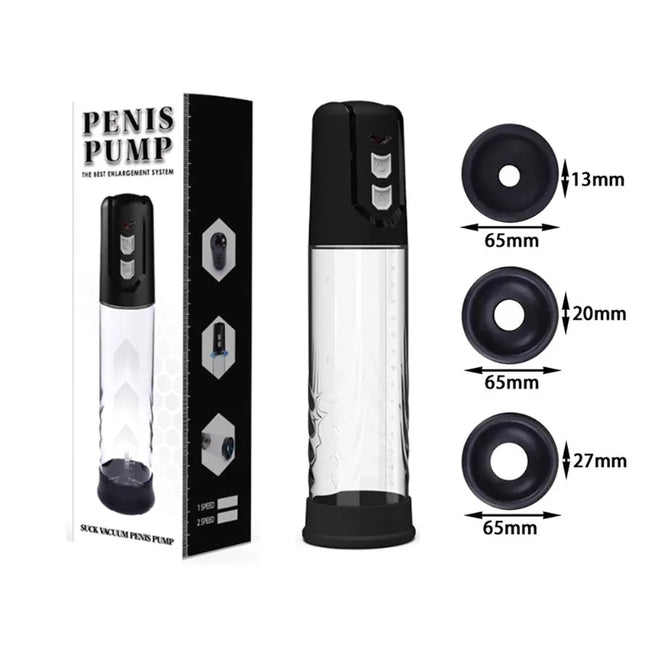 Electric Penis Pump Penis Enlargement for Men Extend Pump Penis Extender Male Masturbator Dick Vacuum Pump Adult Goods Sex Toys