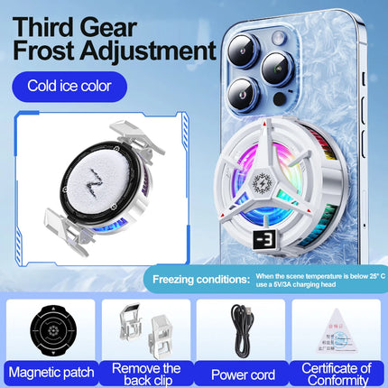 NEW Magnetic Phone Cooler/ Back-Clip 2 In 1 Semiconductor Radiator 3 Level Adjustment for IOS Android Tiktok Live Streaming