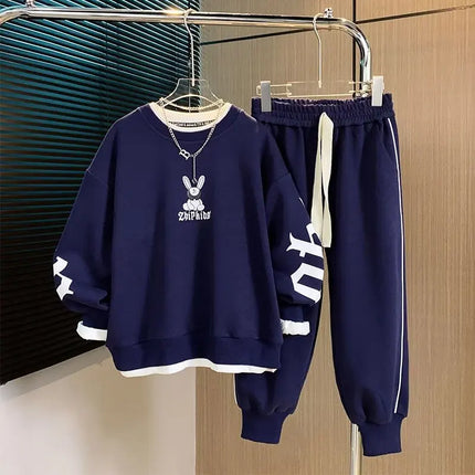 Baby Boy Girl Clothing Sets Children Pullover Sweatshirts + Cotton Sports Pants 2pc Kids Clothes Boy New Suit