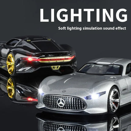1:32 Mercedes Benz AMG Vision GT Supercar Alloy Diecast Car Model Sound And Light Classic Hobby Collectibles Gifts For Boyfriend