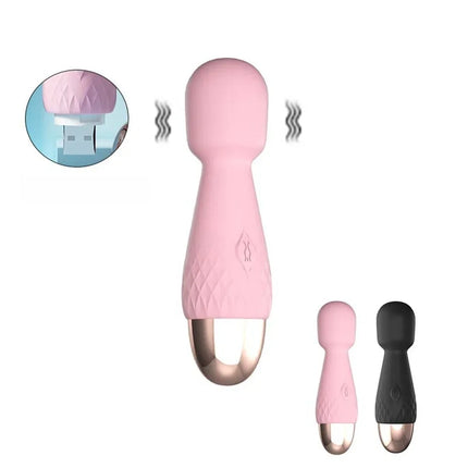 10 Speed Mini Wand Vibrator USB Charger G Spot Clitoris Stimulator Anal Dildo AV Massager Female Masturbator Sex Toys for Women