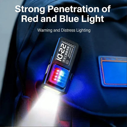 Powerful Mini LED Flashlight USB Rechargeable COB Keychain Hanging Work Light Waterproof Outdoor Emergency Camping Pocket Torch
