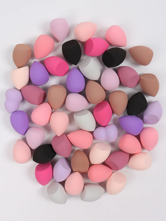 Medium Size Beauty Sponge 6/12/24/36/60 Pieces, Random Color and Shape, Foundation Blending Beauty Sponge, Liquid, Cream and Powder