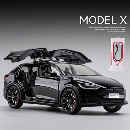 1:24 Model X Model Y Model 3 Alloy Die Cast Toy Car Model Sound and Light Children's Toy Collectibles Birthday gifts