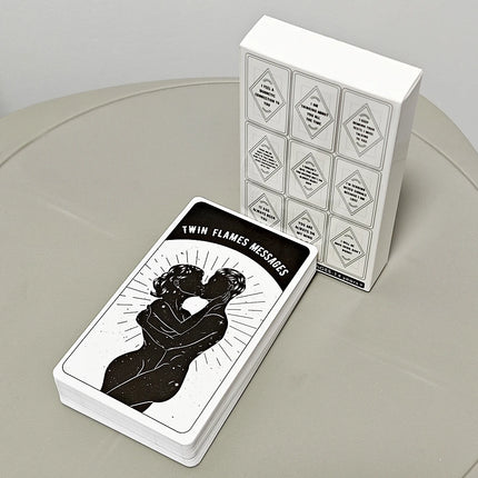 Twin Flame Messages Oracle Cards 10.3*6cm Soulmate Deck for Psychic Love & Relationship Readings 54 Pcs Cards