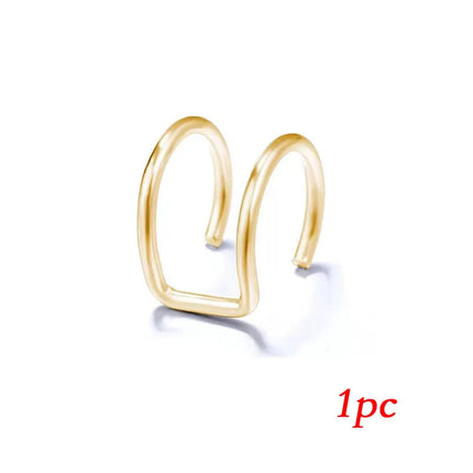 2Pcs Full Rhinestone Zircon Ear Cuff Ear Clip for Women No Pierced C Shape Earcuff Ear Wrap Earcuff Clips Fashion Jewelry Gifts