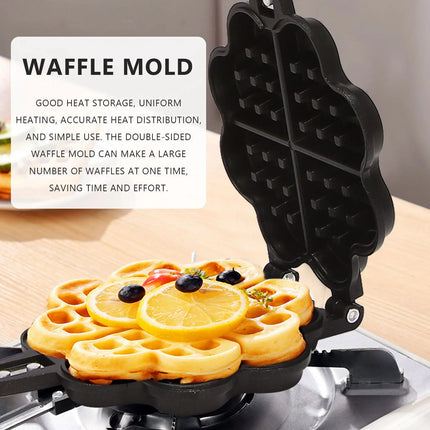 Hot-Gas-Type Household Love Waffle Mold Baking Mold Household Non-Stick Cake Pan DIY Waffle Maker