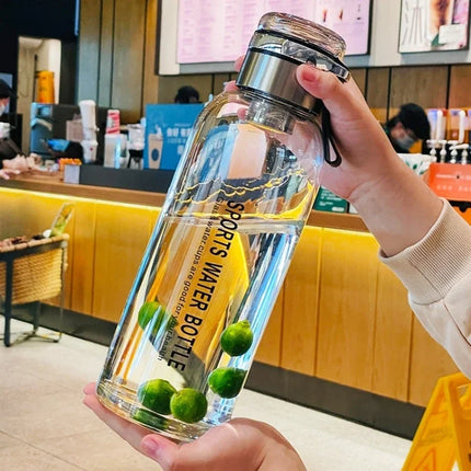 Large Capacity Glass Water Bottle Transparent Milk Juice Cup  for Tour Outdoor Sports and Travel Leak Glass Bottle
