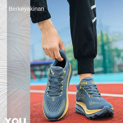 Men's Running Shoes Jogging Breathable Mesh Cushioning Non-Slip Outdoor Luxury shoes Couple Trainer Race Sneakers Off-road Shoes