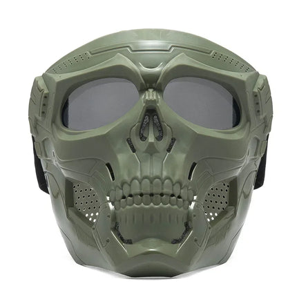 Cycling Colorful Goggles Motorcycle Skull Mask Riding Windproof Full Face Mask Paintball Game Tactical Protective Helmet Mask