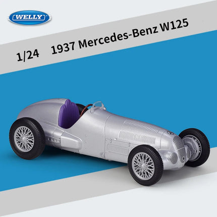WELLY 1:24 Mercedes-Benz W125 1937 Alloy Car Diecasts & Toy Vehicles Car Model Miniature Scale Model Car For Children