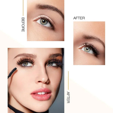 3D Mascara Eyelashes Lengthening Black Lash Eyelash Extension Eye Lashes Brush Beauty Makeup Long-wearing Gold Color Mascara