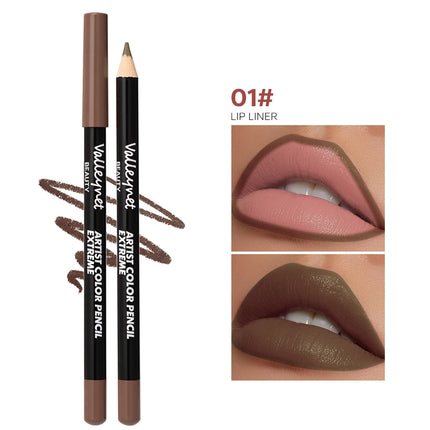 6pcs/Set Lip Liner Set Eyeliner Set Lip Combo Long lasting Matte Waterproof Lipstick Lip Liner Lipstick Lip Makeup