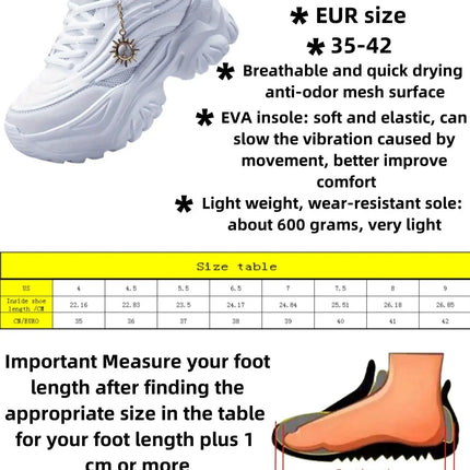 Women's four seasons outdoor sports shoes pure white water platform summer sandals soft sole cushioned running shoes for women