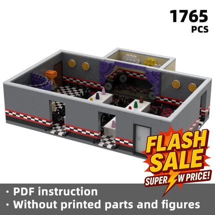 Pizzeria Retro Fantastic - 298 Piece Building Blocks MOC