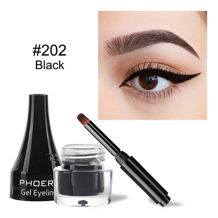 PHOERA 10 Colors Waterproof Eyeliner Gel With Brush Colorful Long-lasting Eye Liner Cream Makeup Tools Women Cosmetics TSLM1