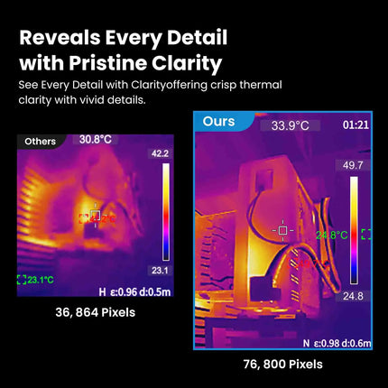 MILESEEY TR256E /B Upgraded Thermal Imager 320x240 Thermal Imaging Camera with Video Recording For Repair, PCB, Termite Detectio