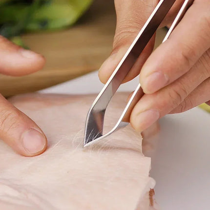 Stainless Steel Hair Puller Gadgets Kitchen Pig Hair Clipper Chicken Hair Remover Fish Bone Remover Pig Hair Clip kitchen things
