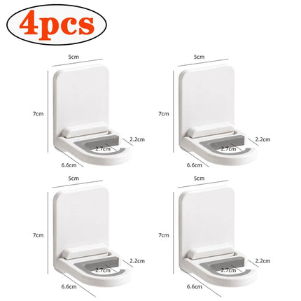 Wall Mount Broom Mop Clip Holder Self-adhesive Broom Brush Mop Hanger Organizer Rack Kitchen Bathroom Storage Multi-Purpose Hook