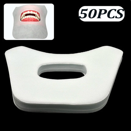 150pcs Dental Mouth Cloth Saliva Pad Lip Protection Mat Teeth Whitening Consumables Face Gauze Mouth Non Woven Material