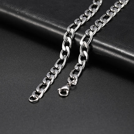 My Shape 3mm-10mm Cuban Chain Stainless Steel Necklaces for Men Male Chains Figaro Box Chain Choker Punk Jewelry 45cm 50cm 60cm