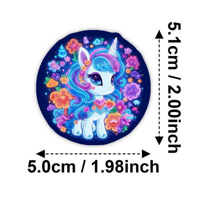 50/100 Pcs Neon Rainbow Horse HD Stickers, Waterproof Self-Adhesive, for Suitcase Notebook Phone Helmet Skate Scrapbook Decals
