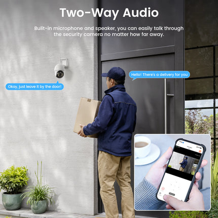XIAOVV 4G SIM 3MP Starlight Outdoor Security PTZ Camera IP66 Waterproof with Two-Way Talk and Motion Detection Remote Monitoring