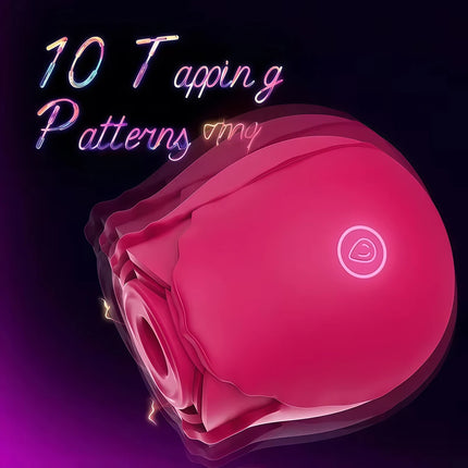 Sucking Vibrator Rose Sex Toy for Women 10 Speed Vibrator Automatic Adult Sex Toy Tongue Licking Rose Flower Vibrator Massager