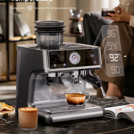 HiBREW Dual Boiler System Barista Pro 20Bar Bean to Espresso Cafetera Coffee Machine with Full Kit for Cafe Hotel Restaurant H7A