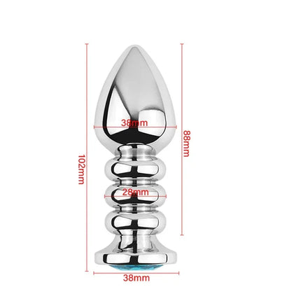 Metal Anal Beads Butt Plug Set Wearable Small Large Anal Plug G Spot Dildo Insert Vagina Extender Anus Sex Toy For Woman Man