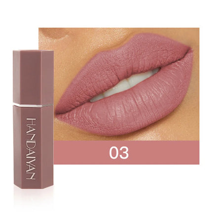 6 Pcs Matte Velvet Nude Lipstick Set Waterproof Long Lasting Red Brown Pigments Makeup For Sexy Lips Professional